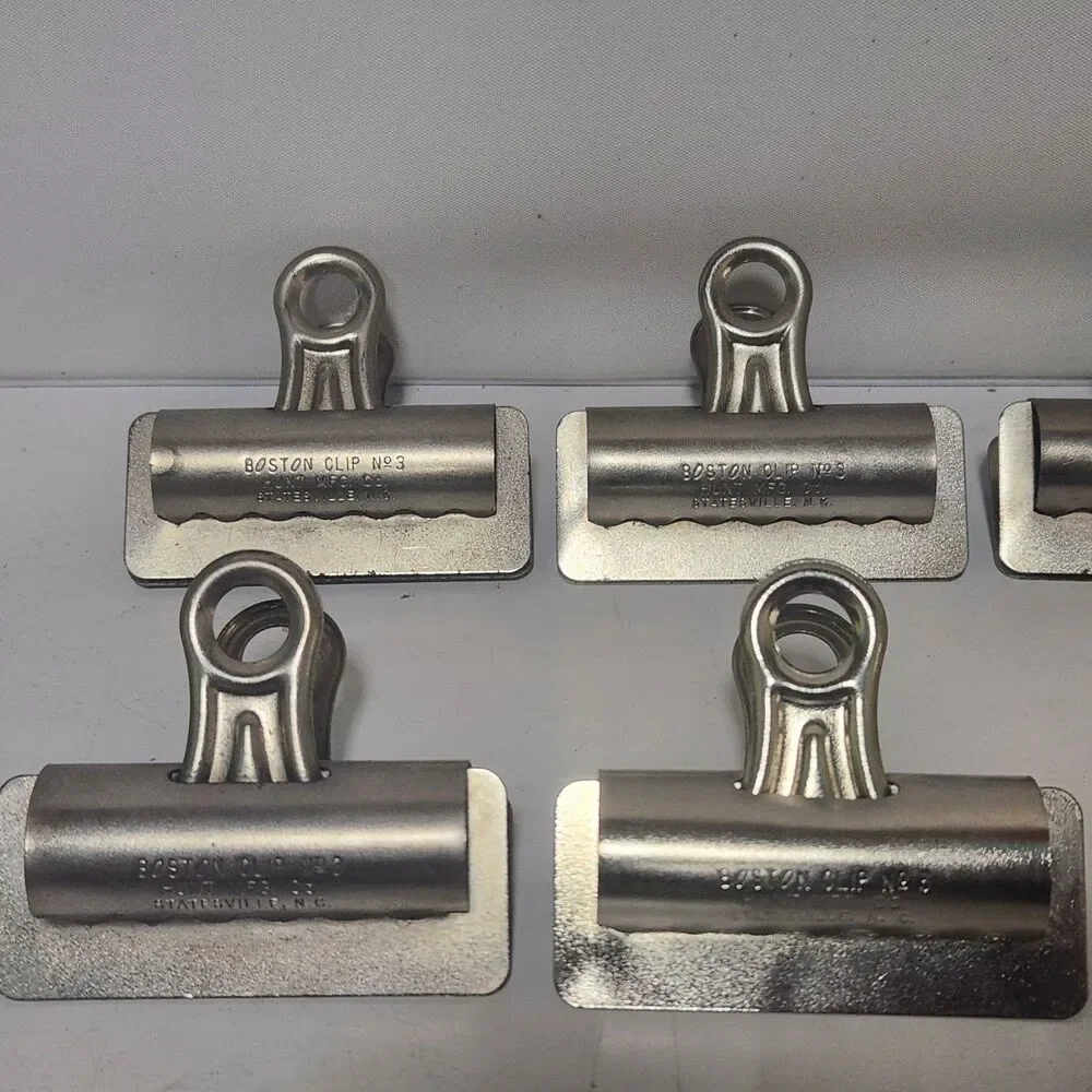 [Lot of 15] Vintage Metal Boston Paper Clip No.3 Hunt MFG Co, Statesville NC
